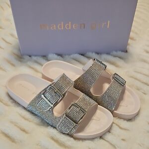 Madden Girl Silver and Pink Sandals